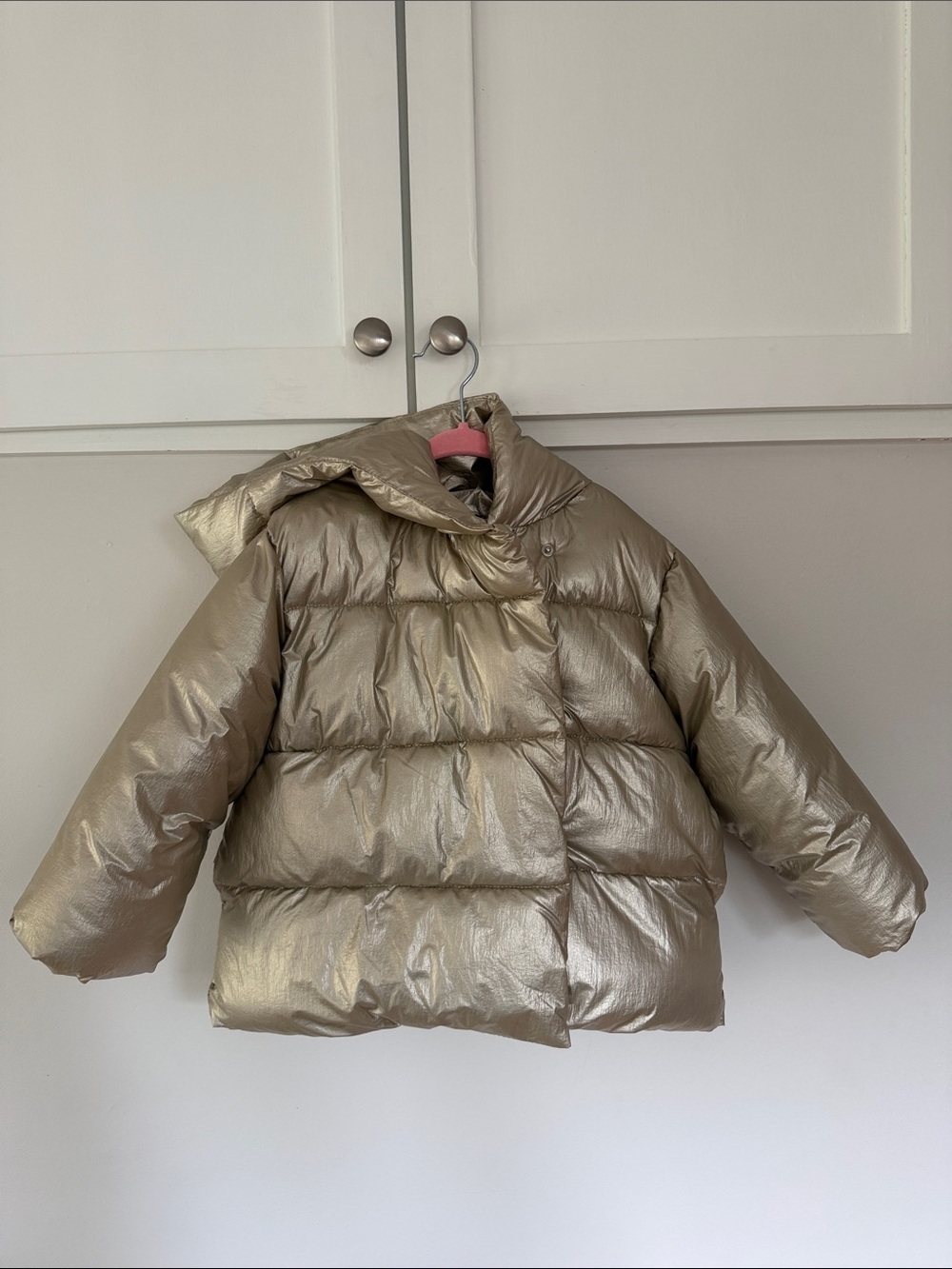 Zara Kids Metalic Gold Puffer Jacket (size 2-3T)